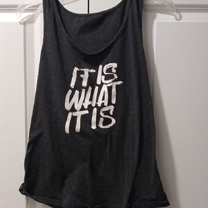 Source Unknown Charcoal Graphic Tank Top